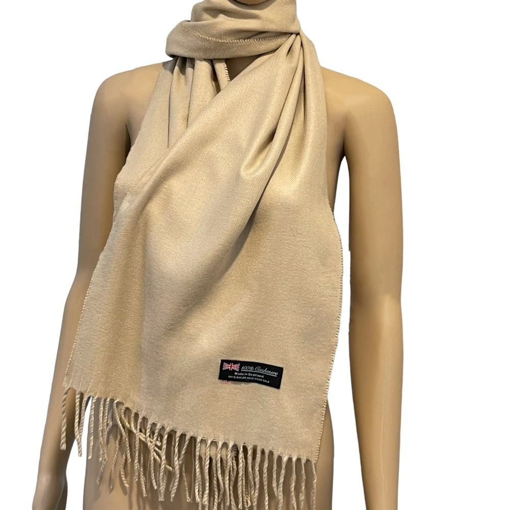 Super Soft 100% Cashmere Tan Scarf
